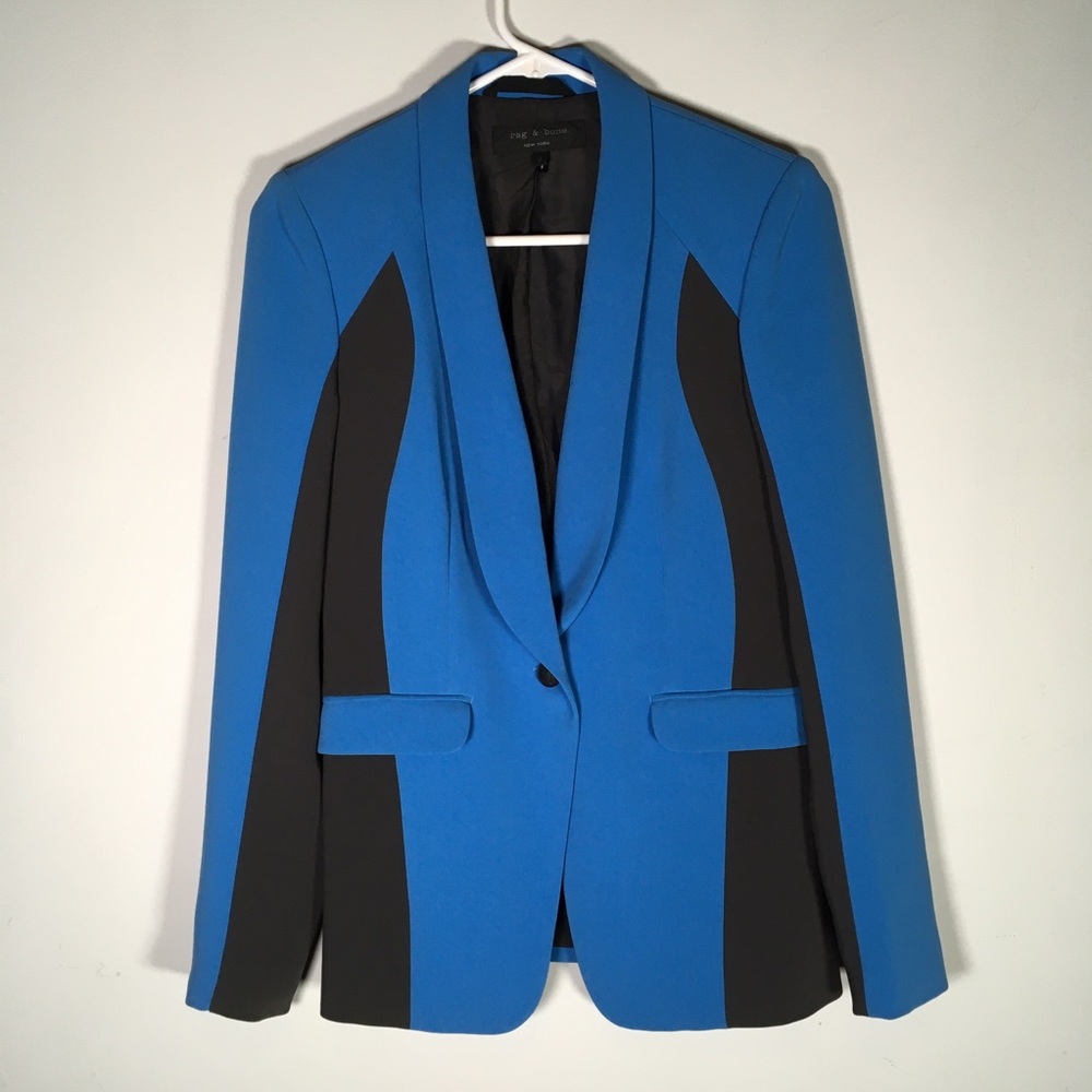 Rag & Bone Two-Tone Blue Blazer size 0